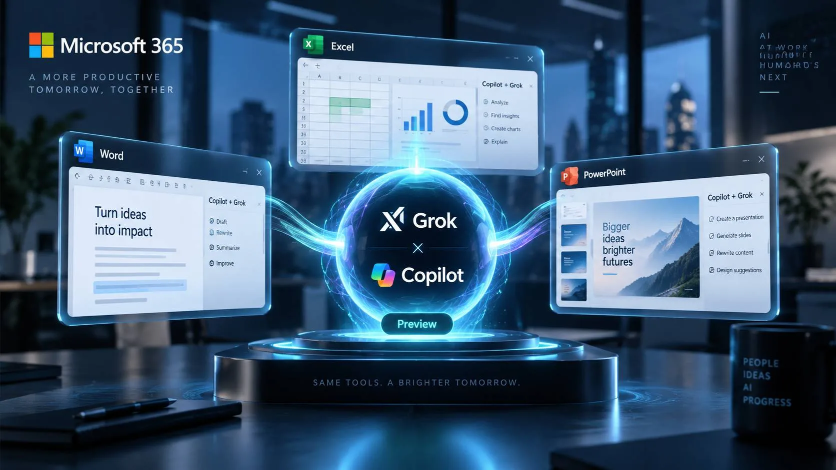 مایکروسافت Grok را به Word، Excel و PowerPoint آورد؛ Copilot چندمدلیتر شد